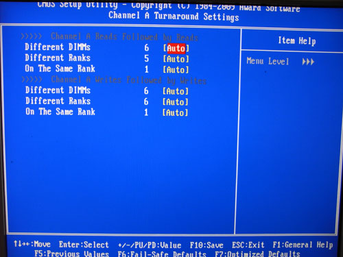 Gigabyte P55 UD6 настройки памяти 3
